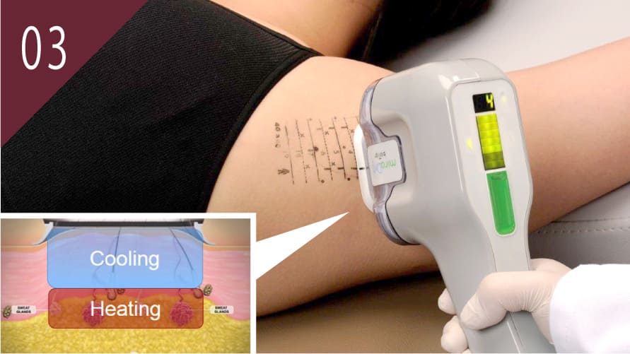 マイクロ波照射している様子